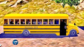 【GAME】| 🎮รถบัสนักเรียนรับนักเรียนบนเขาสูง#1 | Off Road High School Bus Simulator screenshot 3