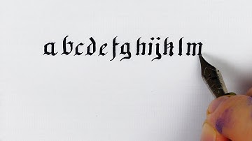 How to write Lowercase letters in Gothic with a stub nib - Handwriting Practice