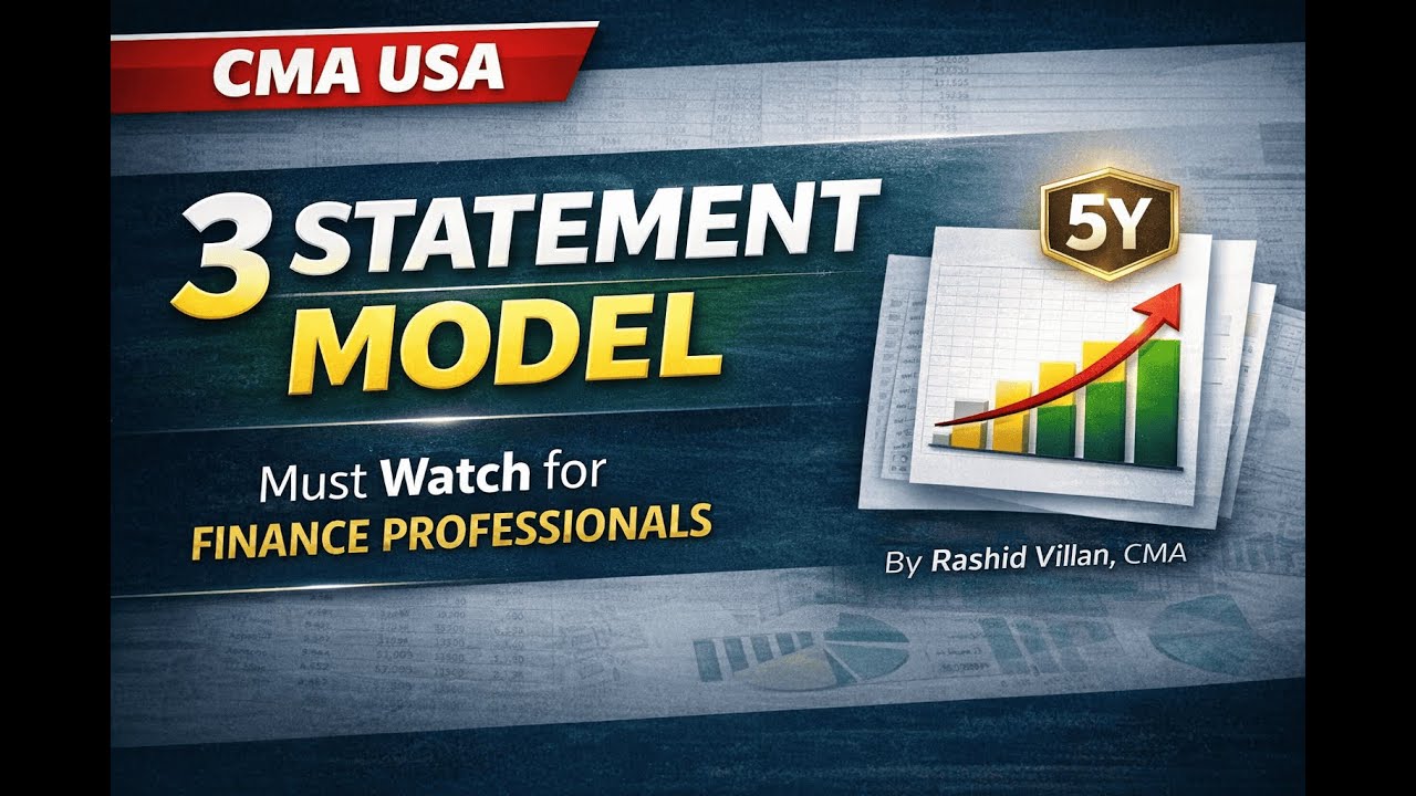 3 Statement Financial Model in Excel | 5-Year Projection | Must Watch for Finance Professionals