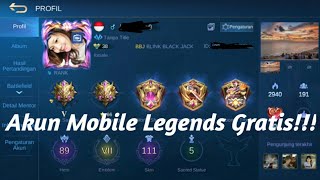 BAGI BAGI AKUN MOBILE LEGENDS (MOONTON) GRATIS!!! PART 3