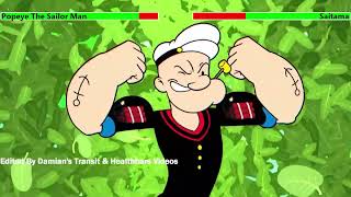 Popeye vs. Saitama with healthbars (1\/2)