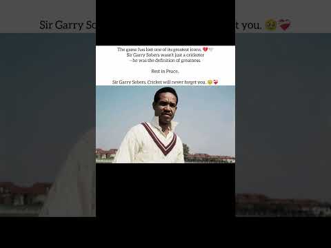 The game has lost one of its greatest icons. Rest in Peace, Sir Garry Sobers. #cricket #death #viral