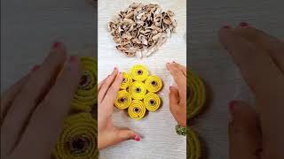 Look what I made with plastic bottles and almond shells #shortsfeed #facts #craft #Lifestyle