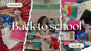 BACK TO SCHOOL SUPPLIES SHOPPING 2025| GIVEAWAY + HAUL 📚✏️