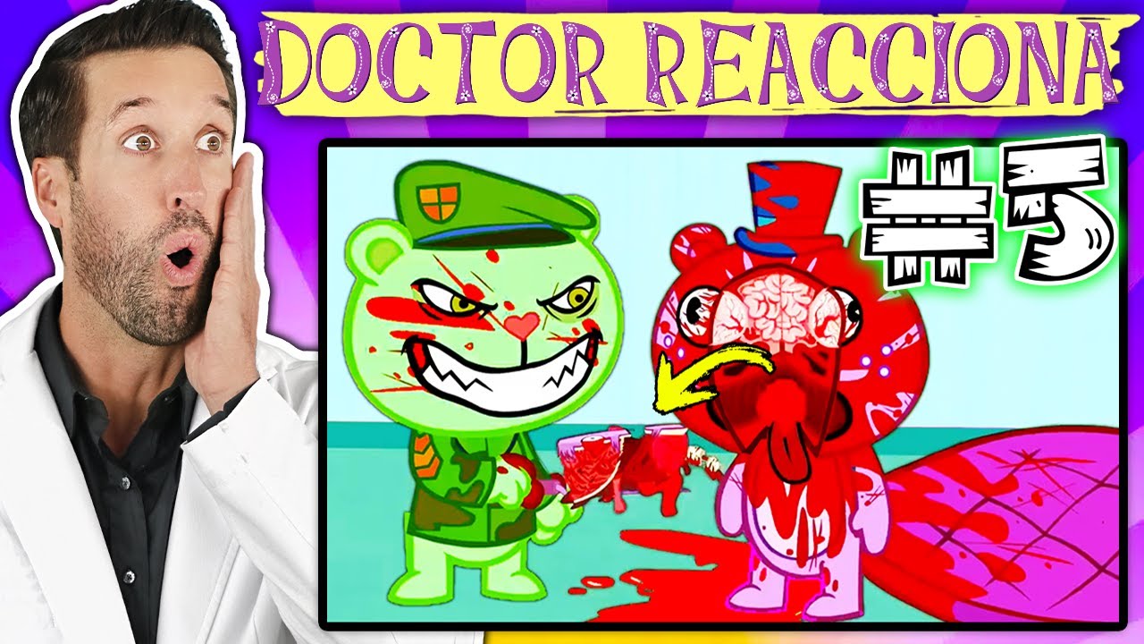 Médico de Emergencias REACCIONA a las Escenas Médicas de Happy Tree ...