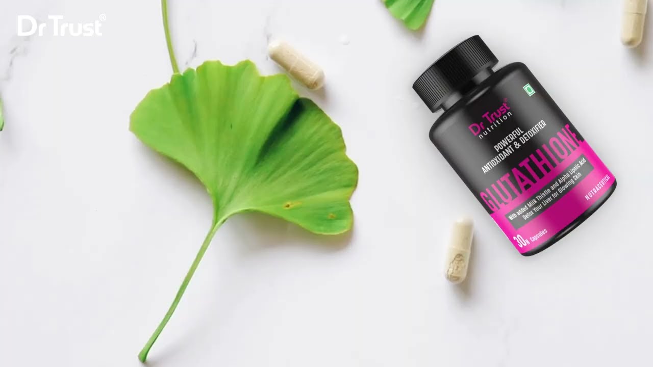 Dr Trust USA Glutathione Vegetarian Capsules 500 mg - Natural Detoxifier  liver and Skin Cleansing