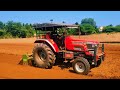 Mahindra arjun novo 605 di tractor goes to 42 blade rotavator performance in solam farmland