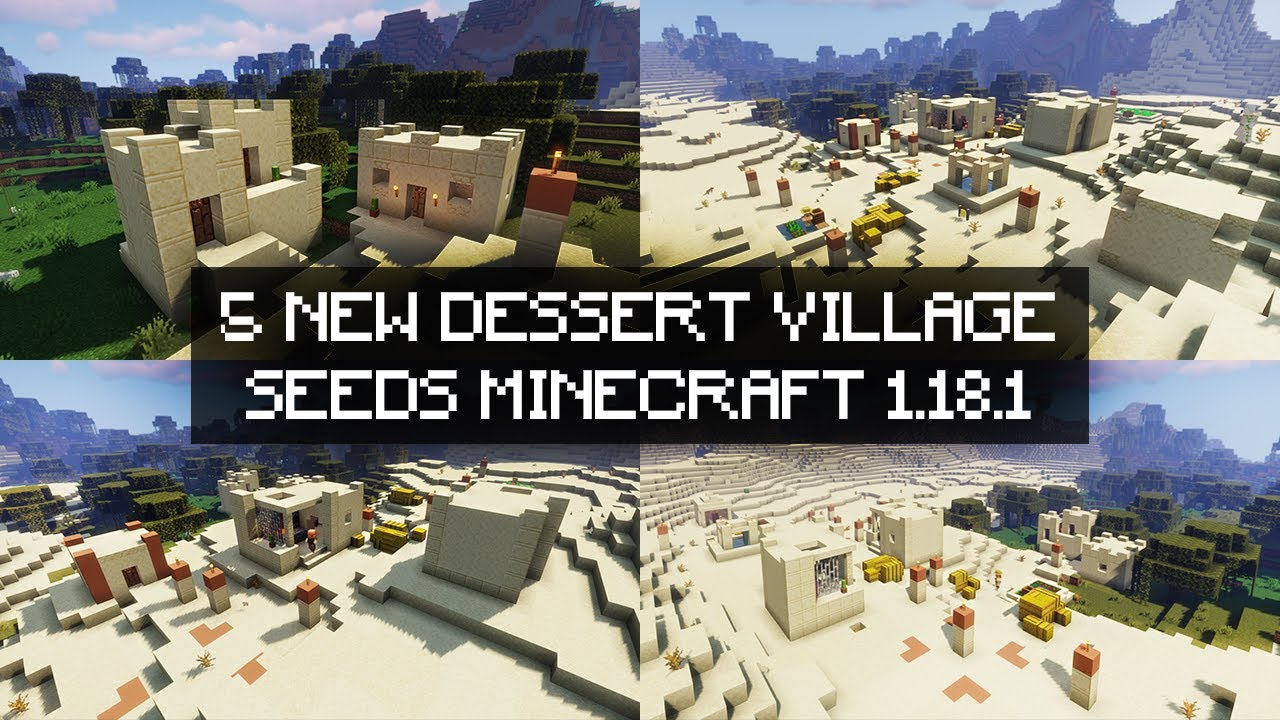 TOP 5 NEW DESERT VILLAGE SEED MINECRAFT 1.18.1 YouTube