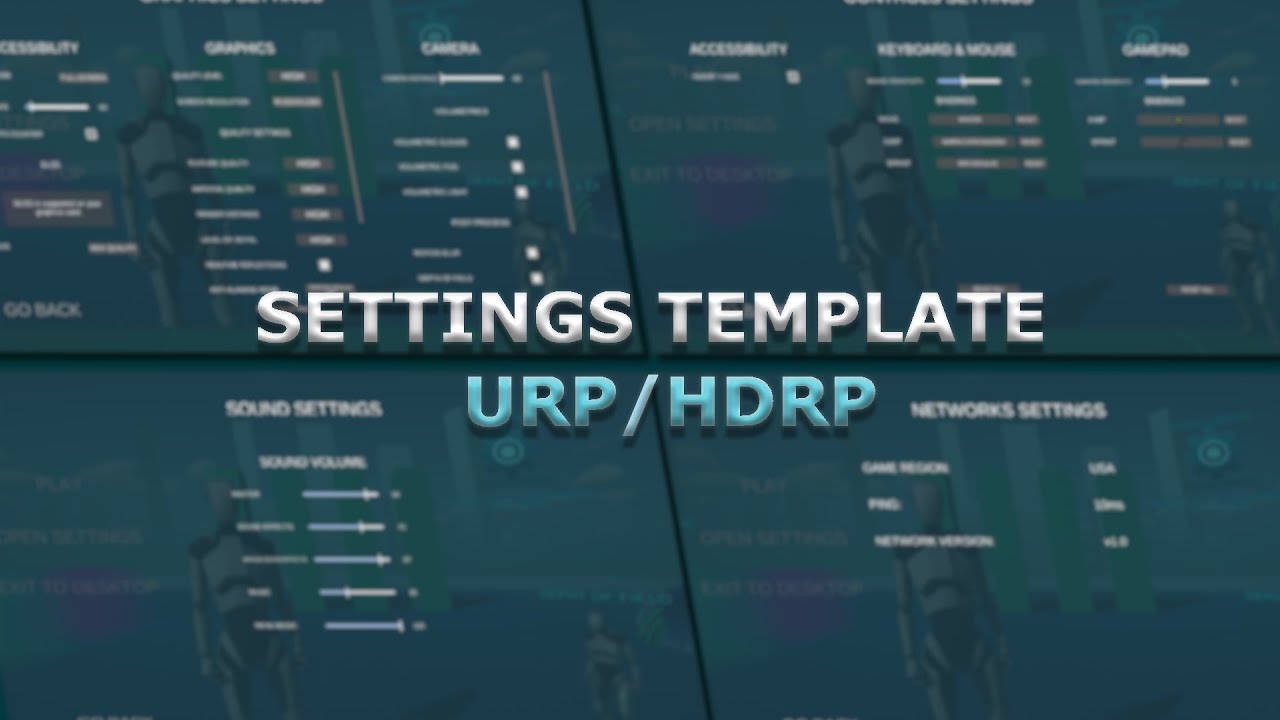 Settings Template Overview - UNITY URP/HDRP Settings Manager - YouTube