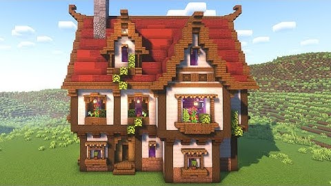 How to build a Big Medieval House - Minecraft Tutorial