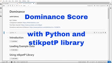 Python - Dominance Score with stikpetP