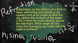 Physics Problem Solver - Refraction  - Snells Law, Thin Lens - Solving Mixed Refraction Problems 20