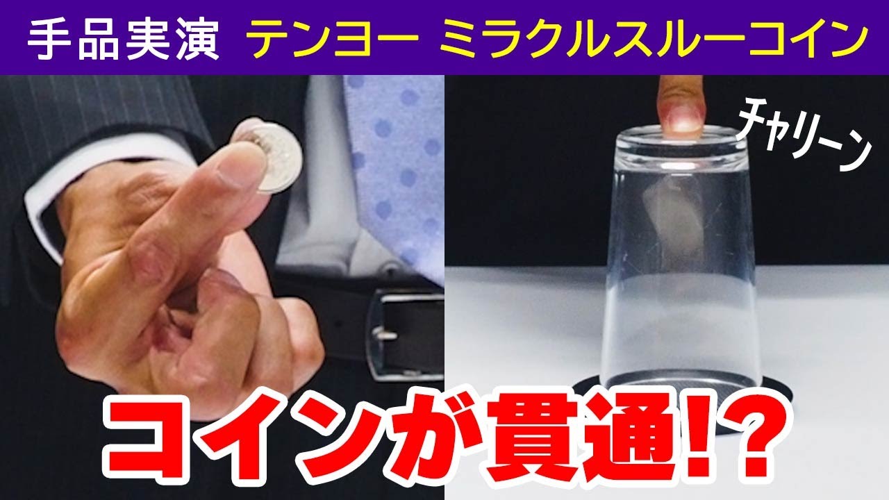 テンヨー(Tenyo) 手品 マジック ミラクルスルーコイン 目の前 手品 マジック ミラクルスルーコイン 数量