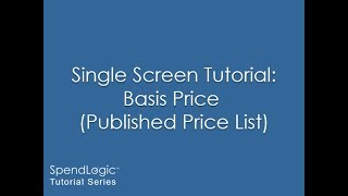 Basis Price (Published Price List)