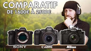 Je compare le Nikon ZF , le Sony A7IV et le Canon R6