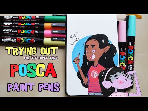 ANIME with Posca Markers on NIL Black Sketchpad: AMAZING! [Video] [Video]