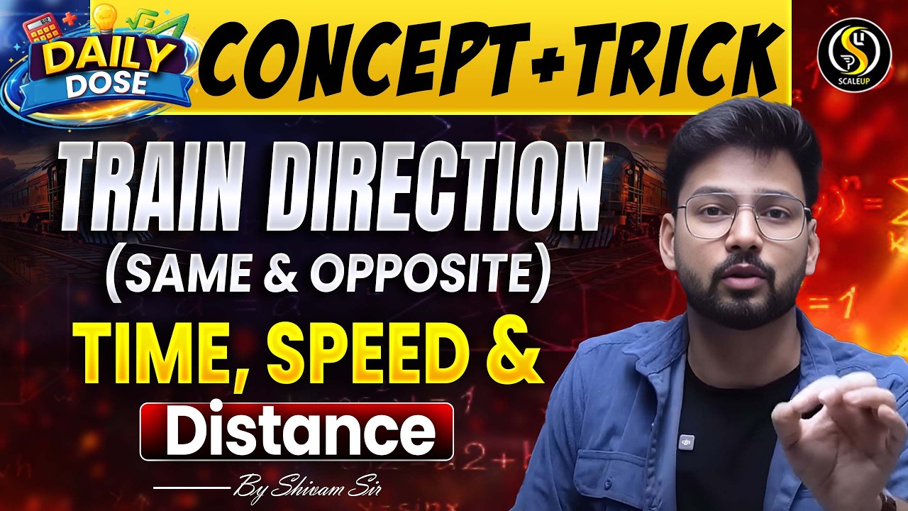 Train-Based Questions 🔥 | Train vs Train, Pole & Man | Time Speed and Distance Tricks | Shivam Sir
