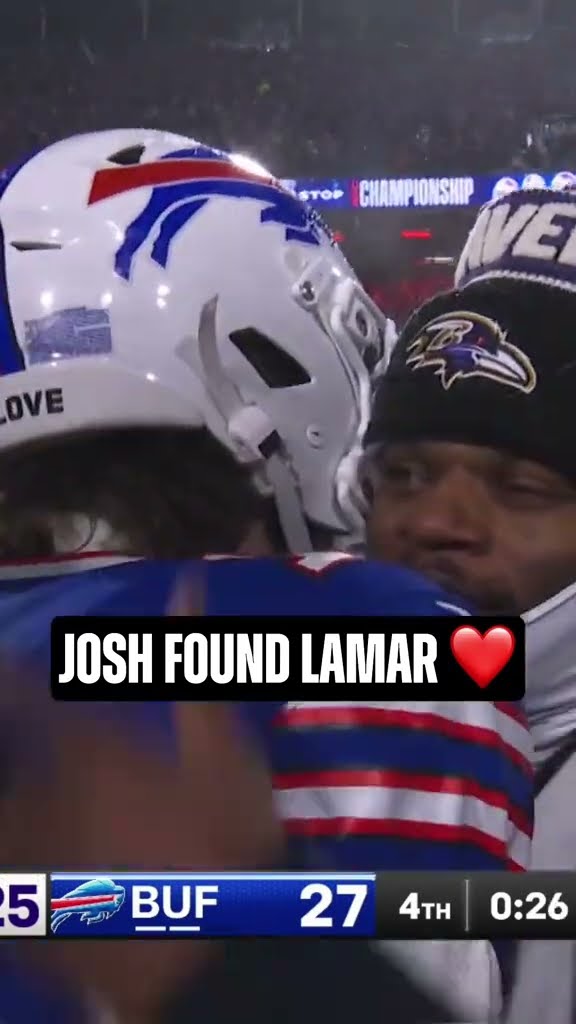 the respect they have for each other ❤️ #joshallen #buffalo #bills #lamarjackson #baltimore #ravens