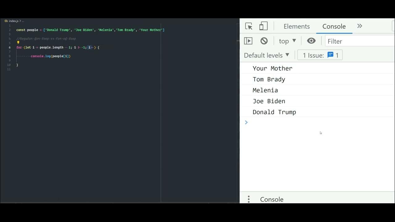 For vs For-of Loop JavaScript - YouTube