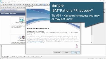 IBM Rhapsody Tip #79 - Some shortcuts you may or may not know! (Simple)
