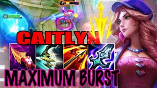 WILD RIFT CAITLYN ADC GAMEPLAY | MAXIMUM BURST - CAITLYN BUILD RUNES