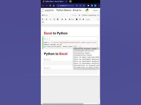 Excel to Python & Python to Excel - YouTube
