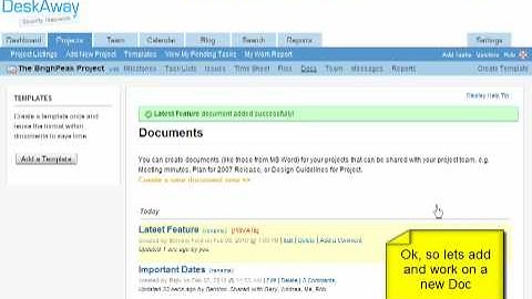 Managing Docs within DeskAway