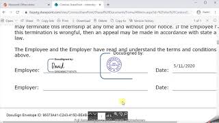 Access DocuSign Document from SharePoint