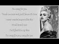 Madonna - Crazy for You (Lyrics)