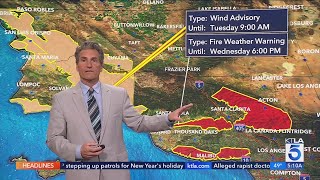 Santa Ana winds to bring dangerous fire conditions in SoCal