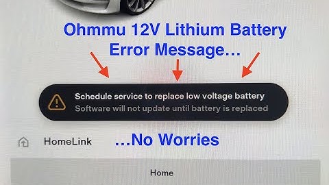 Tesla Model 3 or Y Ohmmu Battery Error Message Fix