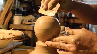 Making a Spherical Flower Vase【Pottery】