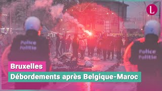 Gros débordements à Bruxelles après Belgique-Maroc