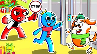 RAINBOW FRIENDS: STOP HOODOO, Please KEEP SAFE in the ELEVATOR! | Cartoon Animation