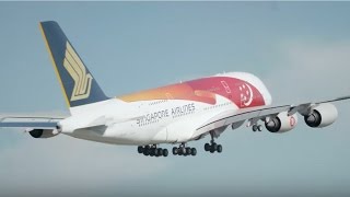 A380 Aerial Flypast | SG50 | Singapore Airlines