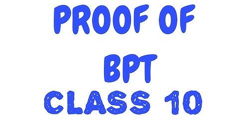 |In triangle ∆ABC, DE||BC then prove ove that AD/DB= AE/EC|. |THALES THEOREM| |BPT| 