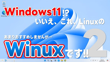 Windows11!? いいえ、これ、LinuxのWinuxです!!２ あまりおすすめしませんが…
