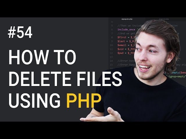 54: How to delete files from folder - PHP tutorial class=