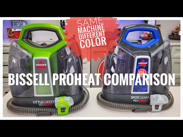 Bissell Little Green ProHeat vs Spot Clean Pro Heat Carpet Spot Cleaner  Comparison - YouTube