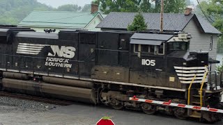 Combined Norfolk Southern Coal Mine Train Empties Return For More Coal 