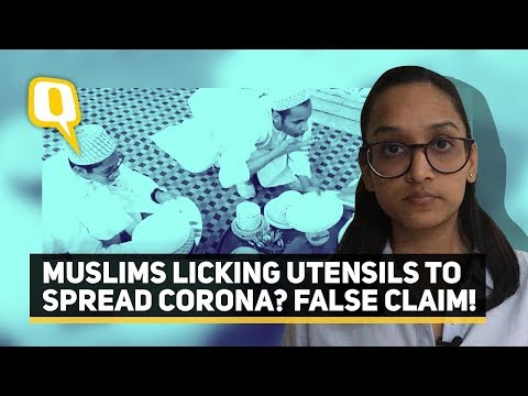 Old Video Shared as Muslims Licking Plates to Spread Coronavirus