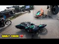 My ns200 live crash   first time hua esa  ns 200 road accident