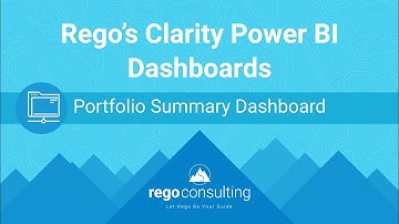 Free Clarity Power BI Dashboards: Portfolio Summary Dashboard