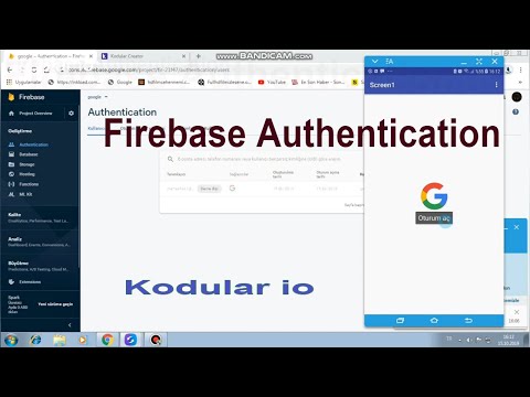 Firebase Authentication Sign Gmail /  kodular io    OTOMATİK HESAP OLUŞTURMA