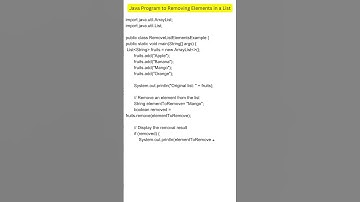 Java Program Tutorial:  Remove elements in a List | #java  @Technicalstuffs07