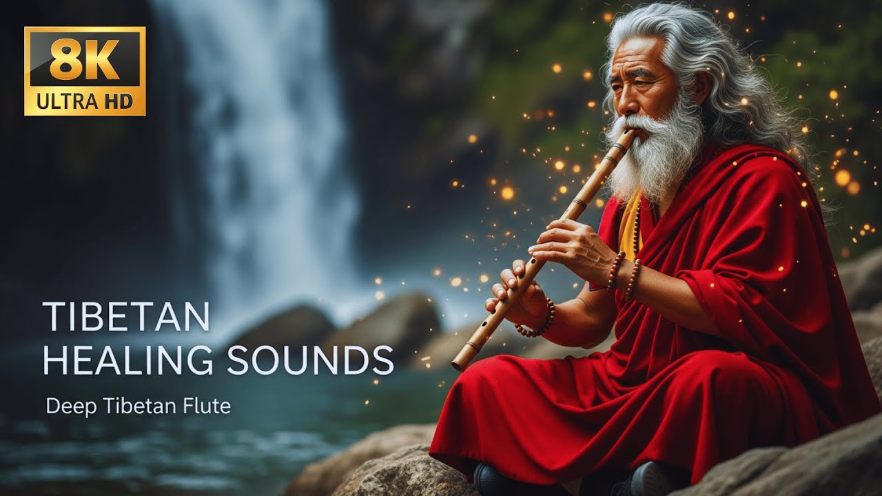 Relaxing Tibetan Healing Flute • Sleep Meditation with Singing Bowls for Stress Relief and Healing
