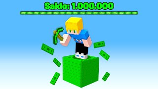 SOBREVIVI em 1 BLOCO DE RICO no Minecraft!