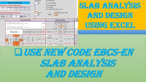 Solid slab Analysis and Design using /New code EBCS-EN 2015/ on excel templet/by/Abebe/Amharic