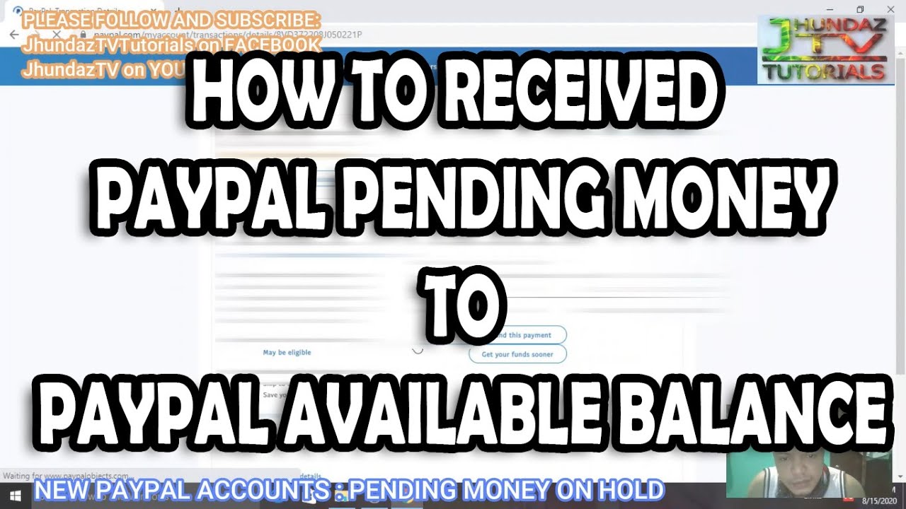 How long does paypal pending balance take