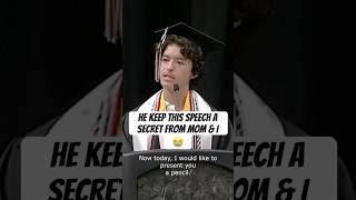 He kept his graduation speech a secret from us!😭 #shorts